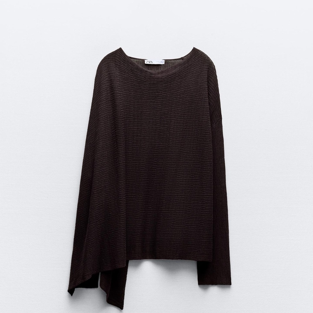Zara fine knit shawl sweater ref 2756/020